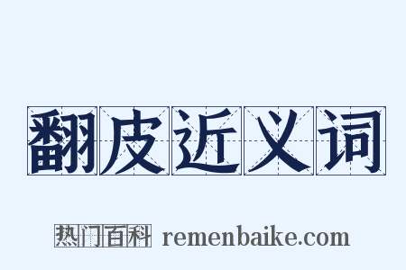 翻皮近义词是什么意思的图片